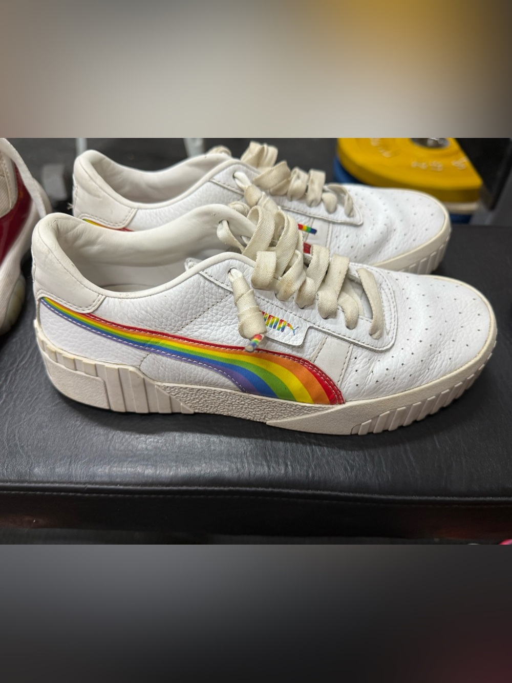 Puma Cali Platform Rainbow Sneakers White US